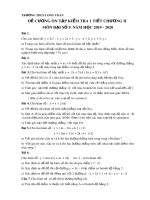 Đề cương ôn tập kiểm tra 1 tiết chương 2 Đại số 9 năm 2019-2020 - Trường THCS Long Toàn