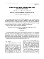 Đẩy mạnh tích tụ đất đai phát triển sản xuất nông nghiệp trên địa bàn tỉnh Nam Định