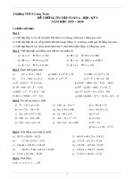 Đề cương ôn tập học kì 1 môn Toán 6 năm 2019-2020 - Trường THCS Long Toàn