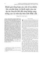 Đánh giá tổng hợp các yếu tố tự nhiên lên sự phù hợp và thích nghi của các dự án chuyển đổi đất rừng khộp sang trồng cao su trên địa bàn tỉnh Đắk Lắk