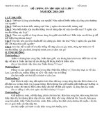 Đề cương ôn tập học kì 1 môn GDCD 7 năm 2018-2019 - Trường THCS Lê Lợi