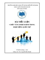 Bài tiểu luận: Chức năng hoạch định trong hoạt động quản trị