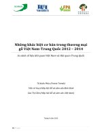Báo cáo Những khác biệt cơ bản trong thương mại gỗ Việt Nam - Trung Quốc 2012-2014: So sánh số liệu Hải quan Việt Nam và Hải quan Trung Quốc