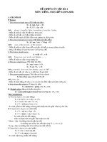 Đề cương ôn tập học kì 1 môn Tiếng Anh 8 năm 2019-2020 - Trường THCS Phan Chu Trinh