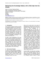 Reframing the knowledge debate, with a little help from the Greeks