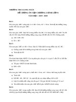 Đề cương ôn tập chương 1 Hình học lớp 8 năm 2019-2020 - Trường THCS Long Toàn