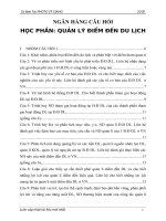 đề cương ôn thi môn quản lý điểm đến du lịch 