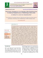 Drum Seeder a promising low cost technology in rice production system for small and marginal farmers of Mahabubnagar district, India