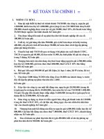 ngân hàng câu hỏi ôn thi môn kế toán tài chính 