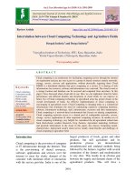 Interrelation between cloud computing technology and agriculture fields