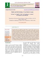 Paddy cum fish farming: a case study in Assam