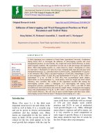 Influence of intercropping and weed management practices on weed parameters and yield of maize