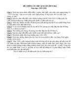 Đề cương ôn tập học kì 1 môn Lịch sử 8 năm 2019-2020 - Trường THCS Phan Chu Trinh