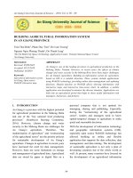 Building agricultural information system in An Giang province