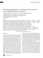 Định tính thành phần hóa học và xác định hoạt tính ức chế hắc tố của cây Mật gấu bắc (Mahonia nepalensis)