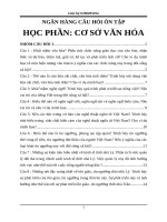 ngân hàng câu hỏi ôn thi môn cơ sở văn hóa VCU 2020 