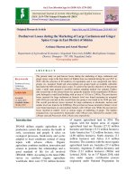 Postharvest losses during the marketing of large cardamon and ginger spices crops in east district of Sikkim