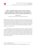 Nhìn lại những đóng góp của Soga Umako (551-626), Shotoku Taishi (574-622) và Taika (626-671) đối với công cuộc cải cách Nhật Bản thế kỷ VII