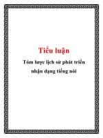 Tiểu luận: Tóm lược lịch sử phát triển nhận dạng tiếng nói