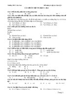 Đề cương ôn tập học kì 1 môn Tin học 8 năm 2018-2019 - Trường THCS Hòa Nam