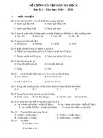 Đề cương ôn tập học kì 1 môn Tin học 8 năm 2019-2020 - Trường THCS Phước Nguyên