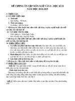 Đề cương ôn tập học kì 2 môn Ngữ văn 8 năm 2018-2019 - Trường THCS Lăng Cô