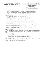 Đề thi thử HSG môn Toán 9 năm 2018-2019 có đáp án - Trường THCS Hồ Tông Thốc