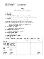 Giáo án Tin học lớp 7 - Tiết 37: Kiểm tra học kì 1 (Lý thuyết)