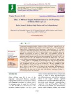 Effect of different organic nutrient sources on soil properties in onion (Allium cepa L.)