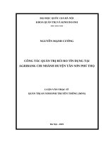 Công tác quản trị rủi ro tín dụng tại agribank chi nhánh huyện tân sơn phú thọ 