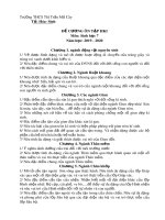 Đề cương ôn tập học kì 1 môn Sinh học 7 năm 2019-2020 - Trường THCS Thị trấn Mỏ Cày Bắc