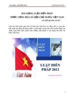 Bài giảng Luật hiến pháp nước Cộng hòa xã hội chủ nghĩa Việt Nam - TS. Bùi Quang Xuân