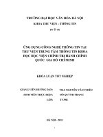 Quỳnh TrTóm tắt Khóa luận tốt nghiệp: Ứng dụng công nghệ thông tin tại thư viện Trung tâm thông tin khoa học Học viện chính trị hành chính quốc gia Hồ Chí Minh