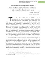 Phát triển nông nghiệp theo mô hình tăng trưởng xanh tại tiểu vùng duyên hải phía đông đồng bằng sông Cửu Long