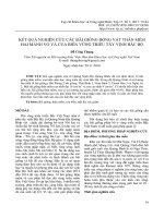 Kết quả nghiên cứu các bãi giống động vật thân mềm hai mảnh vỏ và cua biển vùng Triều Tây vịnh Bắc Bộ