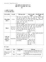 Đề cương ôn tập học kì 1 môn Ngữ văn 7 năm 2019-2020 - Trường THCS Long Toàn