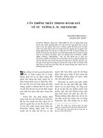 Cần thống nhất trong đánh giá về tư tưởng F.W. Nietzsche