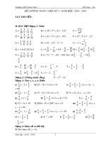 Đề cương ôn tập học kì 1 môn Toán 7 năm 2018-2019 - Trường THCS Hòa Ninh