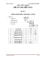 Đồ án Chi tiết máy: Thiết kế hệ thống dẫn động cơ khí (Đề số 37)