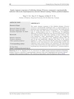Đáp ứng miễn dịch tự nhiên của tôm thẻ chân trắng, Penaeus vannamei, cảm nhiễm bởi vi khuẩn gây hoại tử gan tụy cấp Vibbrio parahaemolyticus
