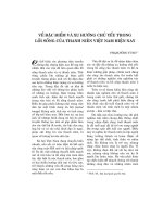 Về đặc điểm và xu hướng chủ yếu trong lối sống của thanh niên Việt Nam hiện nay