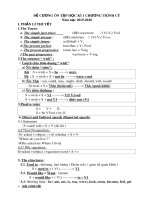 Đề cương ôn tập học kì 1 môn Tiếng Anh 9 năm 2019-2020 - Trường THCS Thị trấn Mỏ Cày Bắc