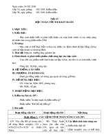 Giáo án Tin học lớp 7 - Tiết 53: Học toán với Toolkit Math