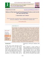 Influence of plant spacing and weed management practices on the growth and yield of hybrid maize