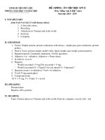 Đề cương ôn tập học kì 2 môn Tiếng Anh 8 năm 2018-2019 - Trường THCS Lăng Cô (Hệ 7 năm)