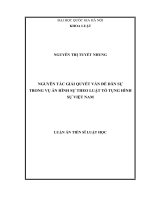 Nguyên tắc giải quyết vấn đề dân sự trong vụ án hình sự theo luật tố tụng hình sự việt nam 