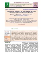 Generation mean analysis for yield, yield components and MYMV disease scores in blackgram [Vigna mungo (L).Hepper]
