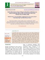 Soil fertility status of some villages in Khordha and Bhubaneswar block of Khordha district under north eastern Ghat agro climatic zone of Odisha, India