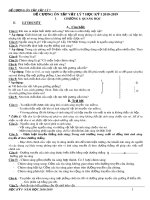 Đề cương ôn tập học kì 1 môn Vật lí 7 năm 2018-2019 - Trường THCS Trần Văn Ơn