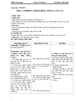 Giáo án Tin học lớp 7 - Tiết 1: Chương trình bảng tính là gì (T1)